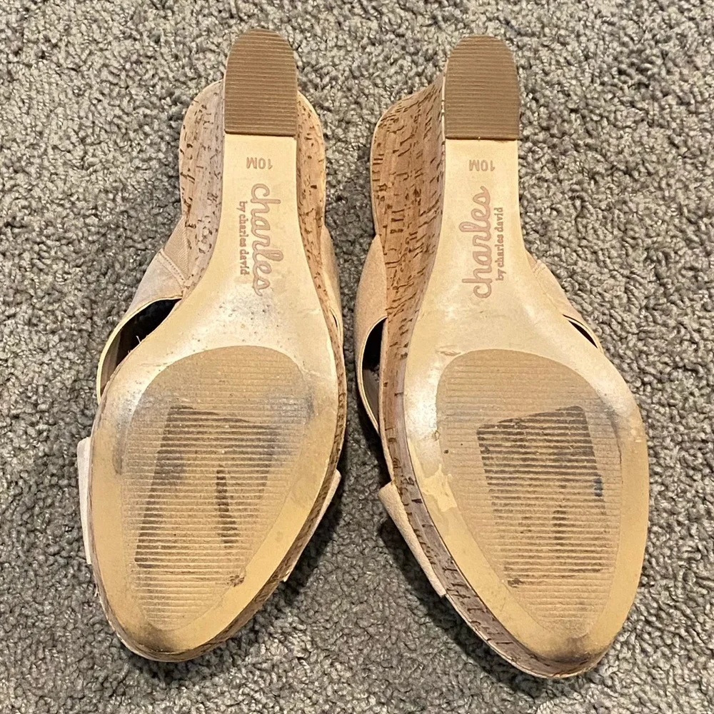 Charles David suede wedges